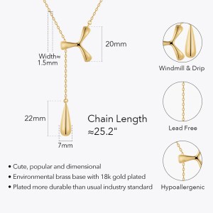 enfashion windmill drip necklace for women new in gold color pendants necklaces fashion jewelry party collares para mujer p3328 ENFASHION Windmill Drip Necklace For Women New In Gold Color Pendants Necklaces Fashion Jewelry Party Collares Para Mujer P3328 2