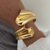 diezi punk hip hop gold color leaves geometric metal wide cuff bangles bracelets fashion spring bangles for women men jewelry DIEZI Punk Hip Hop Gold Color Leaves Geometric Metal Wide Cuff Bangles Bracelets Fashion Spring Bangles For Women Men Jewelry 1
