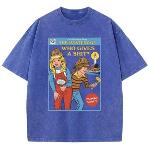 The Mystery Print Women's Cotton Washed T-Shirt – Soft, Breathable & Cool round Neck Tee for Casual Street Fashion 4