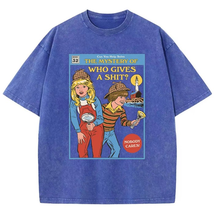 The Mystery Print Women's Cotton Washed T-Shirt – Soft, Breathable & Cool round Neck Tee for Casual Street Fashion 4