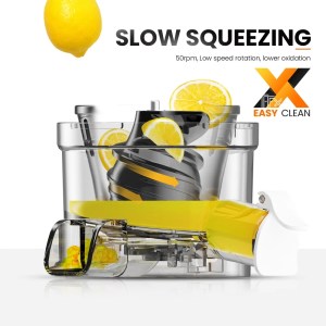 Miui Mini Slow Juicer – Portable Electric Juice Extractor & Blender, Easy-Clean Fruit Juice Maker, Ice Cream Compatible 3