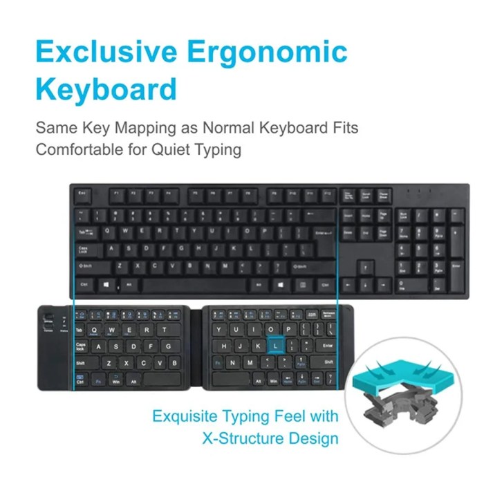Dormin Folding Bluetooth Keyboard – Wireless, Silent, Compact, and Portable for iPad, Mobile, Tablet, and Notebook 1