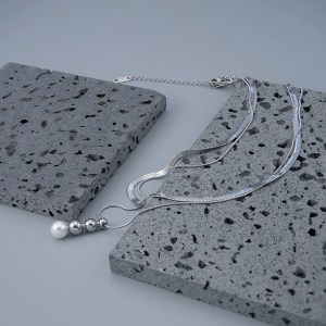 ENFASHION Para Mujer Snake Chain Pendant Pearl Necklace For Women Jewelry Necklaces 18K Plated Fashion Simple Party Gift P233395 4