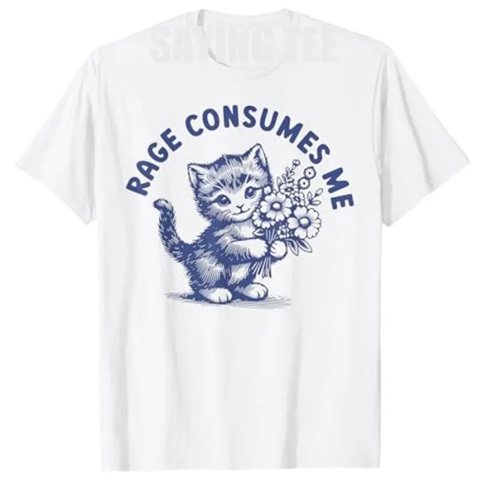 rage consumes me cat t shirt – kitty meme graphic tee Rage Consumes Me Cat T-Shirt – Kitty Meme Graphic Tee 1