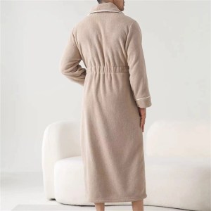 Men's Plush Long Bathrobe – Soft Long Sleeve Spa Robe with Belt, Warm Winter Robe for Bath & Shower Comfort 2