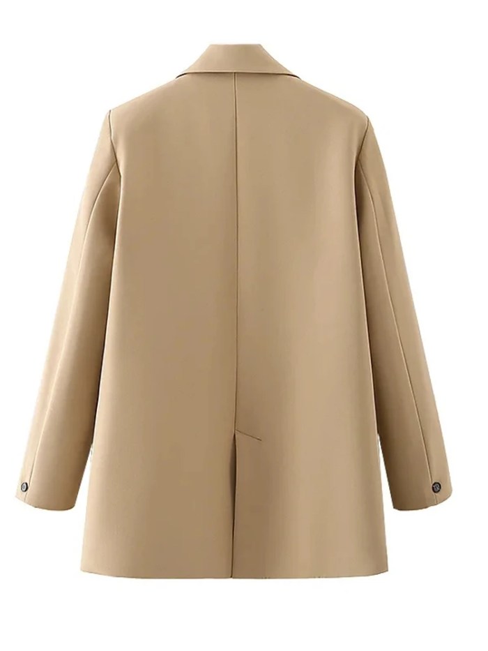 Women's Blazer Coat – Black, Beige, Khaki, Blue, Green, Gray, Fashionable Office Wear Outerwear Jackets 4