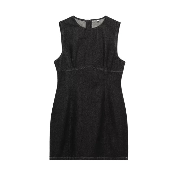 Zach Women's Fashion Sleeveless Denim Effect Mini Dress