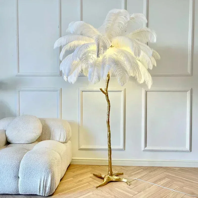 Demi Feather LED Floor Lamp Modern Luxury 2