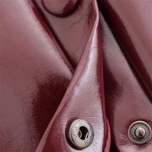Womens Glossy Faux leather Jacket Street style Single Breasted Patchwork Slim Cropped Shirt Coat 1