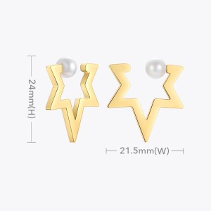 enfashion pearl star ear cuff gold color earrings for women stainless steel fake piercing earings 2021 fashion jewelry e211329 ENFASHION Pearl Star Ear Cuff Gold Color Earrings For Women Stainless Steel Fake Piercing Earings 2021 Fashion Jewelry E211329 6