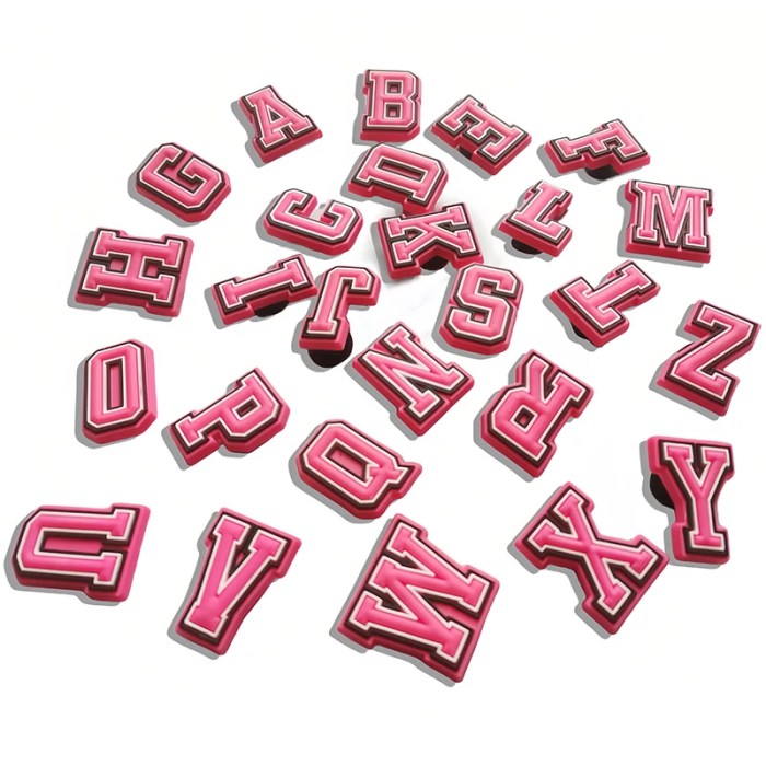 pink varsity crocs shoe charms for crocs – fun accessories for women, men, and kids Pink Varsity Crocs Shoe Charms for Crocs – Fun Accessories for Women, Men, and Kids