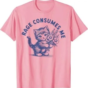 rage consumes me cat t shirt – kitty meme graphic tee Rage Consumes Me Cat T-Shirt – Kitty Meme Graphic Tee 3