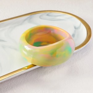 DIAZI Punk Vintage Acrylic Resin Wide Bangles – Bold Bracelets for a Retro Style 6