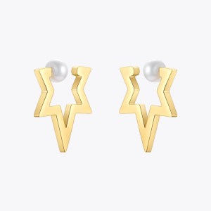 enfashion pearl star ear cuff gold color earrings for women stainless steel fake piercing earings 2021 fashion jewelry e211329 ENFASHION Pearl Star Ear Cuff Gold Color Earrings For Women Stainless Steel Fake Piercing Earings 2021 Fashion Jewelry E211329 5