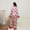 sweet dreams feather matching pajamas – cherry bow satin set for mommy & me, adorable lapel tops & pants for snuggly sleepovers! Sweet Dreams Feather Matching Pajamas – Cherry Bow Satin Set for Mommy & Me, Adorable Lapel Tops & Pants for Snuggly Sleepovers! 2