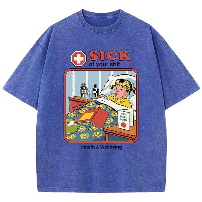 sick of you print women's washed t shirt – breathable cotton short sleeve tee for summer street fashion Sick of You Print Women's Washed T-Shirt – Breathable Cotton Short Sleeve Tee for Summer Street Fashion 3