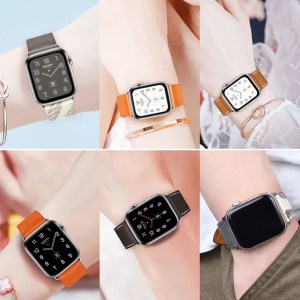 Leather Band for Apple Watch – Genuine Strap (40–49mm) Series 4–10, SE, Ultra 2 3