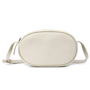 genuine leather phone shoulder bag cowhide handbag crossbody clutch lipstick pouch large capacity simple oval bag for women.