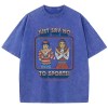 just say no to sports washed t shirt – loose, distressed casual tee Just Say No to Sports Washed T-Shirt – Loose, Distressed Casual Tee