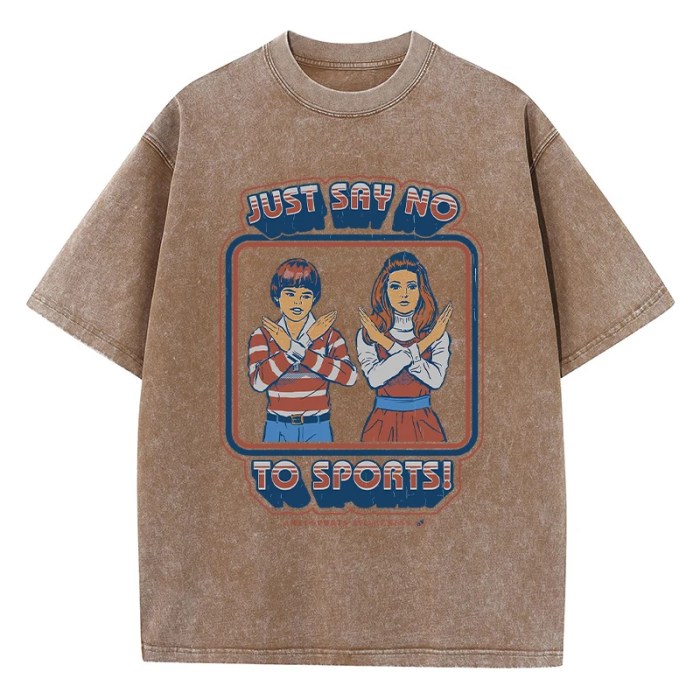 just say no to sports washed t shirt – loose, distressed casual tee Just Say No to Sports Washed T-Shirt – Loose, Distressed Casual Tee 6