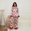 sweet dreams feather matching pajamas – cherry bow satin set for mommy & me, adorable lapel tops & pants for snuggly sleepovers! Sweet Dreams Feather Matching Pajamas – Cherry Bow Satin Set for Mommy & Me, Adorable Lapel Tops & Pants for Snuggly Sleepovers!