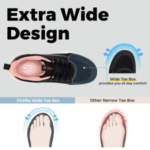 fitville women's wide running shoes – comfortable athletic sneakers FitVille Women's Wide Running Shoes – Comfortable Athletic Sneakers 2