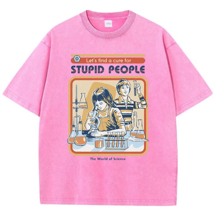 conducting experiments print women's t shirt – soft washed summer tee, cool & breathable street fashion Conducting Experiments Print Women's T-Shirt – Soft Washed Summer Tee, Cool & Breathable Street Fashion 2