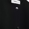 Women's Black Bright Line Loose Cropped Jacket – Safari Style, Single Breasted Blazer with Flap Pockets 3