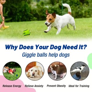 Pet Chew Ball for Cats & Dogs – Self-Activated Squeaky Toy, No Battery, Fun & Teeth Cleaning 4