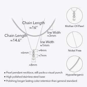 ENFASHION Para Mujer Snake Chain Pendant Pearl Necklace For Women Jewelry Necklaces 18K Plated Fashion Simple Party Gift P233395 2