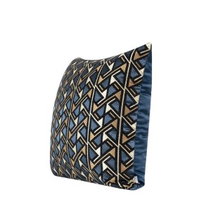 Blue Retro Geometric Pillow Cover – Luxury Decorative Cushion for Sofa, Chair & Bedding 5