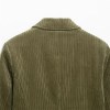 olive green women's short corduroy jacket – retro turn down collar, single breasted, slim fit army blazer Olive Green Women's Short Corduroy Jacket – Retro Turn-Down Collar, Single Breasted, Slim Fit Army Blazer 3