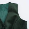 Women's Velvet Waistcoat – Retro V-Neck, Single-Breasted Slim Fit, Sleeveless Crop Top Thin Vest 5