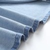 Women's Long Denim Coat – Street Style, Double-Breasted, Belted Loose Trench Outerwear 5