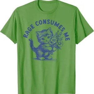 rage consumes me cat t shirt – kitty meme graphic tee Rage Consumes Me Cat T-Shirt – Kitty Meme Graphic Tee 4