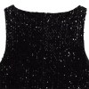 Zach Women's Sequined Feather Embellished Sleeveless Mini Dress 5