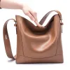 genuine leather bucket shoulder bag women cowhide luxury crossbody designer tote handbag lipstick phone large capacity Genuine Leather Bucket Shoulder Bag Women Cowhide Luxury Crossbody Designer Tote Handbag Lipstick Phone Large-capacity 4