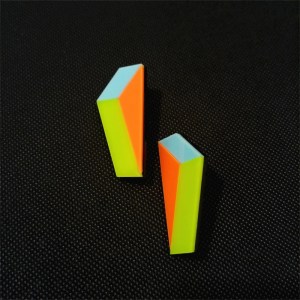 Geometric Neon Stud Earrings for Women – Classic Acrylic Splice Plate Design