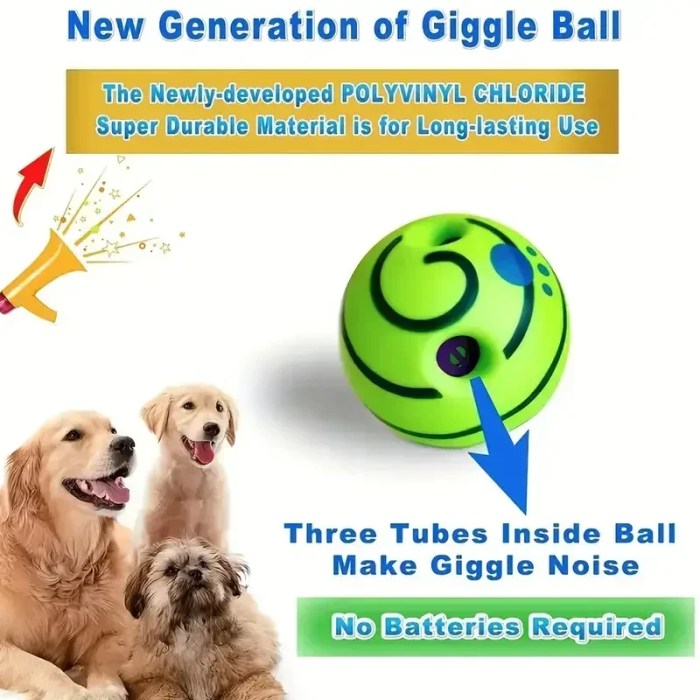Wobble Wag Giggle Glow Ball Interactive Dog Toy Fun Giggle Sounds When Rolled Or Shaken Pets Know Best As Seen On TV 3
