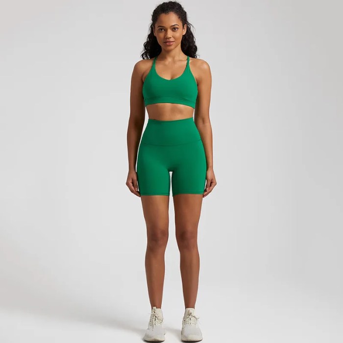 high waist shorts cross fitness bra 2pc short legging yoga set High Waist Shorts Cross Fitness Bra 2pc Short Legging Yoga Set 5