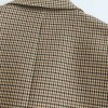 ASDS Women Fashion Double Breasted Plaid Blazer Coat Vintage Long Sleeve Flap Pockets Female Outerwear Chic Vestes Femme 4