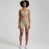 high waist shorts cross fitness bra 2pc short legging yoga set High Waist Shorts Cross Fitness Bra 2pc Short Legging Yoga Set