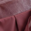 burgundy women's glossy leather a line skirt – high waist, side zipper, flap pocket detail, chic & stylish Burgundy Women's Glossy Leather A-Line Skirt – High Waist, Side Zipper, Flap Pocket Detail, Chic & Stylish 4