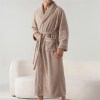 men's plush long bathrobe – soft long sleeve spa robe with belt, warm winter robe for bath & shower comfort Men's Plush Long Bathrobe – Soft Long Sleeve Spa Robe with Belt, Warm Winter Robe for Bath & Shower Comfort 4