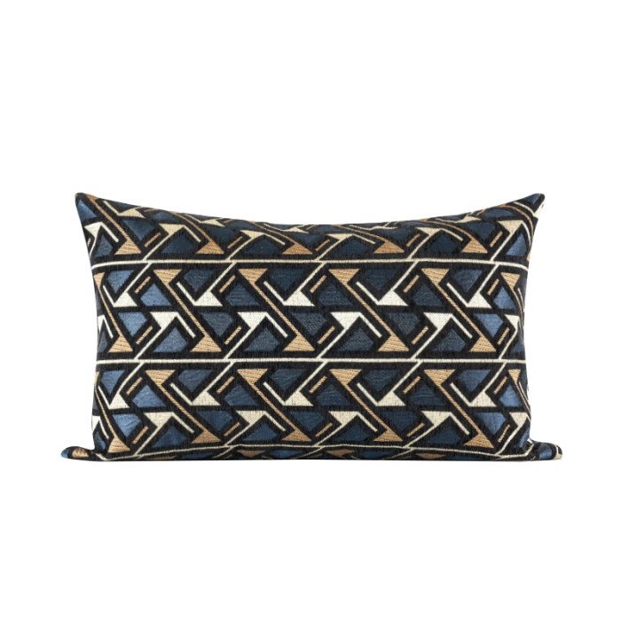 blue retro geometric pillow cover – luxury decorative cushion for sofa, chair & bedding Blue Retro Geometric Pillow Cover – Luxury Decorative Cushion for Sofa, Chair & Bedding 6