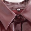 womens glossy faux leather jacket street style single breasted patchwork slim cropped shirt coat Womens Glossy Faux leather Jacket Street style Single Breasted Patchwork Slim Cropped Shirt Coat