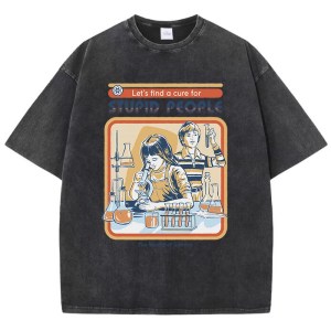 Conducting Experiments Print Women's T-Shirt – Soft Washed Summer Tee, Cool & Breathable Street Fashion 4