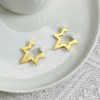 ENFASHION Pearl Star Ear Cuff Gold Color Earrings For Women Stainless Steel Fake Piercing Earings 2021 Fashion Jewelry E211329 3