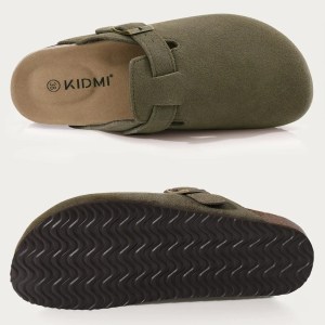 Suede Clogs – Unisex Mules with Cork Footbed, Arch Support, Non-Slip Outdoor Beach Slippers & Home Shoes 3