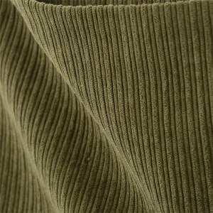 Women's Olive Green Corduroy Mini Skirt – Retro Style, Low Waist, Slim A-Line with Side Zipper and Hip Wrap Detail 4